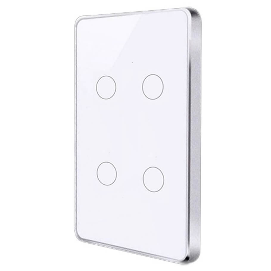 Công tắc thông minh cảm ứng 4 nút viền kim loại SmartZ WZ1